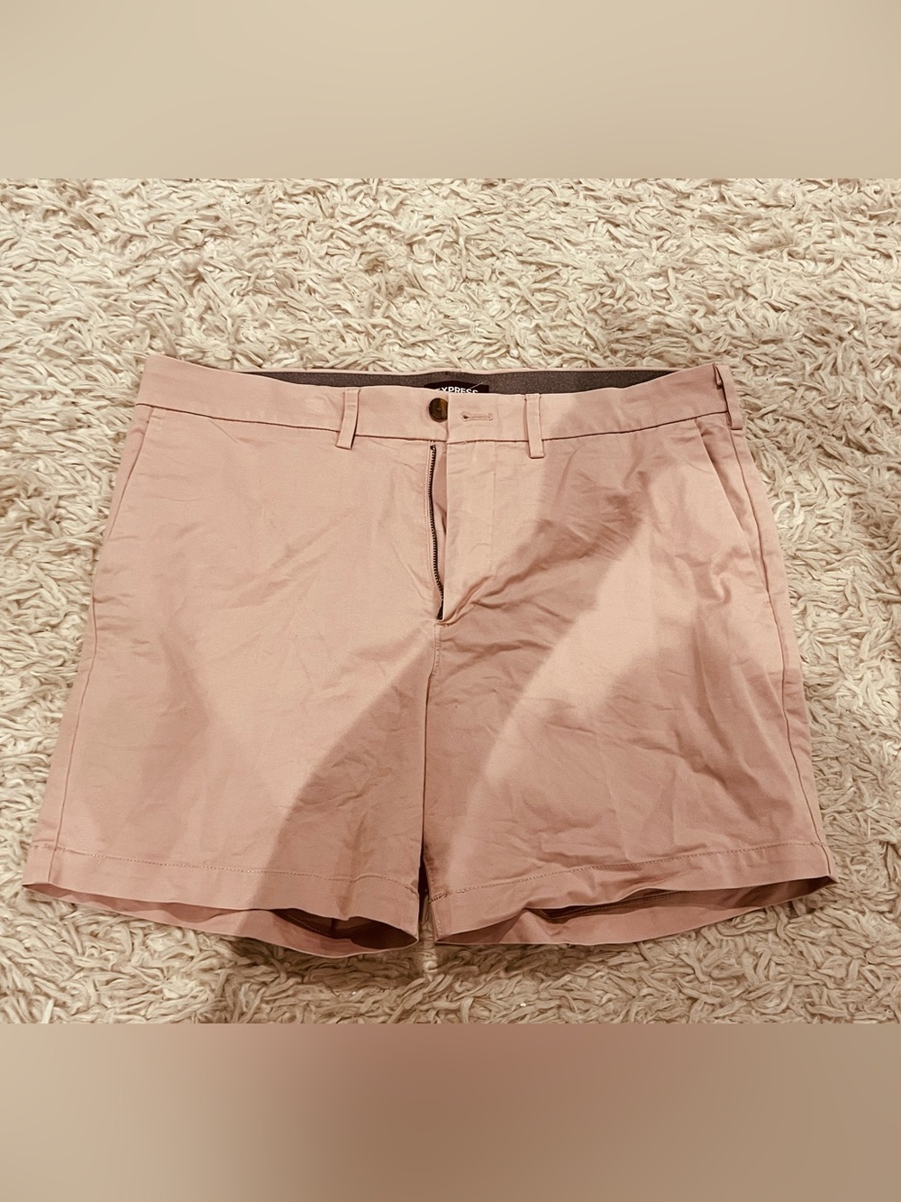 Express Light Pink Chino Shorts
